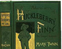 Adventures of Huckleberry Finn by Mark Twain book cover