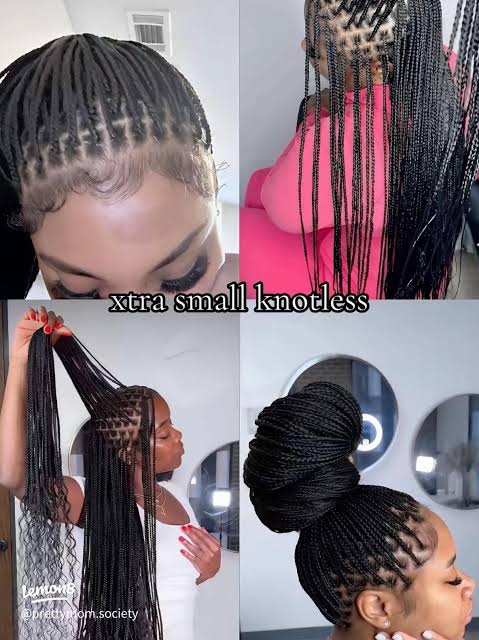 Knotless Braids: Weightless, flexible, and secure, AI generated