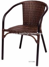 Marina Wicker Stackable Arm Chair Indoor Outdoor Stackable Arm Chair With Black Powder Coat Finish Indoor Chairs Indoor Outdoor Chair Chair