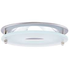 Elco El1426n Contemporary Nickel 4 Reflector Recessed Lighting Trim With Suspended Frosted Glass Elc El1426n