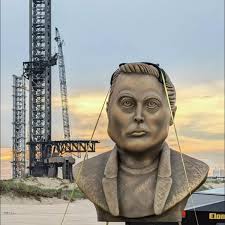 Why a giant bust of Elon Musk was spotted across Texas