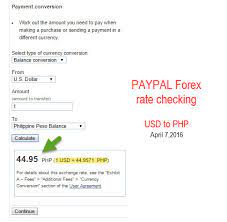 Available minimum order to activate paypal fee 3. How To Check Paypal Exchange Rate Usd To Php Forex Conversion Calculator Isensey