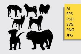 Download Doggy Silhouette Graphic By Cove703 Creative Fabrica In 2020 Animal Silhouette Silhouette Illustration Design PSD Mockup Templates