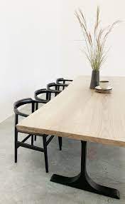 Mars Live Edge Dining Table White Ash With Metal T Legs Live Edge Dining Table Dining Table Ash Dining Tables