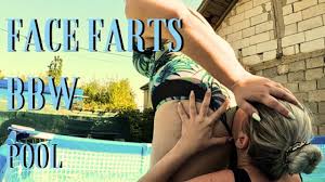 BBW Face-Sitting Frenzy: Soaking Wet Farts in the Pool