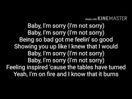 Sorry not sorry lyrics by bryson tiller you may subscribe here, i hope you check me out enjoy. Lyrics Demi Lovato Sorry Not Sorry Youtube