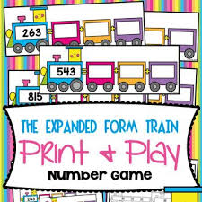 Expanded Form Activity Cards The Expanded Form Train Activity Cards Expanded Form Activities Math Center Activities