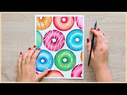 We've come up with a myriad of concepts. Easy Watercolor Painting Ideas How To Paint Donuts With Watercolors