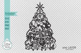 Download Assorted Christmas Tree Decoration Svg Laser Cut Papercut Template By Kartcreation Thehungryjpeg Com