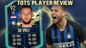 I played at the same local club where de vrij started his career (oudekerk near rotterdam) and he then played at my favourite club feyenoord, so you can imagine that he is somewhat of a hero to me. The Dutch Wall 92 Tots Stefan De Vrij Player Review Fifa 21 Ultimate Team Youtube