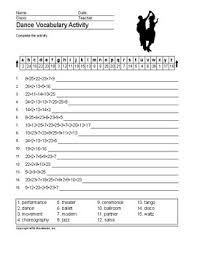 Our printable alphabets are particularly fun, and if you. Dance Worksheets Teachers Pay Teachers