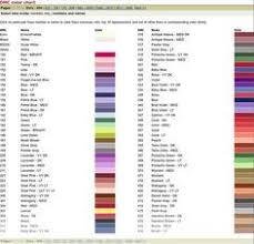 Cross Stitch Color Chart Threads Dmc Needlework Threads