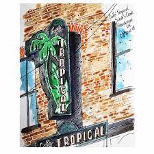 Schitt S Creek Cafe Tropical In Goodwood Ontario C Breen 2018 Urban Sketching Painting Lollipop Painting