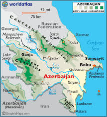 It lies on the western shore of the caspian sea and the southern side of the abşeron peninsula alongside the bay of baku. Azerbaijan Maps Facts Map Geography Azerbaijan