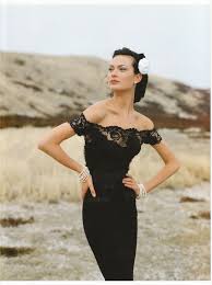 Black Lace Chanel 1997 Proof That A Great Little Black Dress Is Timeless Fashion Model Shalom Harlow