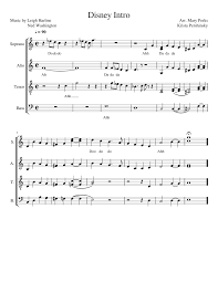 The intro to disneyland movies,me covering it on piano in my rendition (i own nothing all rights belong to. Disney Intro Sheet Music For Soprano Tenor Alto Bass Choral Musescore Com