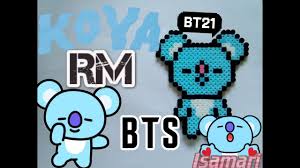 Sticker bts bt21 koya rm. Koya Bt21 Rm Bts Hama Beads Youtube