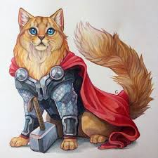 Fanart Gato Thor Marvel Thor Cat The Mighty Thor Warrior Cats