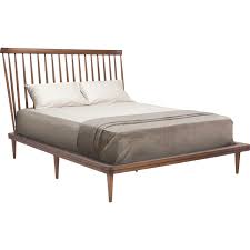 Twin bed platform bed reclaimed wood headboard by jnmrusticdesigns. Nuevo Hgst107 Jessika Queen Bed In Walnut Stain W Spindle Headboard