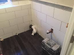 E J Tiling Another Bathroom Tiled To Half Height Facebook A half bathroom is a bathroom with a sink and toilet but no shower or bathtub. another bathroom tiled to half height
