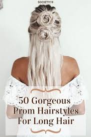 Gorgeous twisted hair down prom hairstyle. 50 Gorgeous Prom Hairstyles For Long Hair Society19