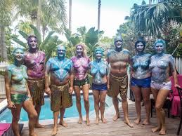 Sausage and sauerkraut on homemade beer bread with cheese and poppy seed dressing. 10 Most Popular Body Paint Costumes For Fantasy Fest In Key West