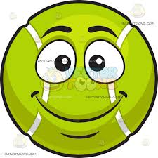 A Smiling Tennis Ball Tennis Ball Ball Emoji Clipart