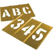 Print free stencils for numbers zero through 9. Buy Brass Letter And Number Stencil Set 3 Inch Font Brass Paint Stencils For Pavement And Wall Signs Online In India B00chs3d98