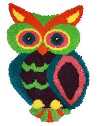 Mcg Textiles 37723 Owl Shaped Latch Hook Rug Kit 18 5 By 27 Inch