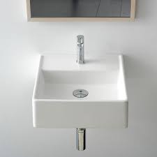 Small Square Ceramic Wall Mounted Or Vessel Sink In 2020 Small Bathroom Sinks Sink Square Bathroom Sink