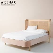 Rattan queen size bed frame. Wholesale Simple Rattan Headboard Bed Design Hotel Homestay Pink Velvet Bed Frame Queen Double Wooden Bed Buy Rattan Bed Wooden Bed Frame Simple Design Wooden Bed Product On Alibaba Com