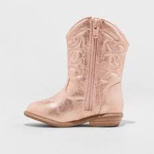 Toddler Girls Christine Metallic Cowboy Boots Cat Jack Rose Gold 12 Pink Girl Cowboy Boots Toddler Cowboy Boots Toddler Girl Cowboy Boots