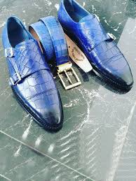 Buy Blue Bespoke Shoes By Gentwith Com With Free Shipping Mens Monk Strap Shoes Ferragamo Shoes Mens Bespoke Shoes