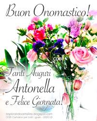 Cdb Cartoline Per Tutti I Gusti Buon Onomastico Tanti Auguri Antonella E F Buon Compleanno Buon Onomastico Onomastico