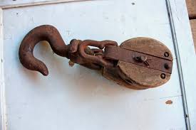 Antique Wooden Block And Tackle Barn Pulley With Hook By Bresworld 35 00 How To Antique Wood Block And Tackle Wooden Blocks