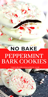 No Bake Peppermint Bark Cookies Video The Suburban Soapbox Recipe In 2020 Peppermint Bark Cookie Holiday Desserts Baking