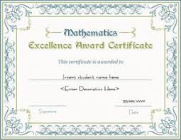 Mathematics Excellence Award Certificate Template For Ms Word Download At Http Certificatesinn Com Certificate Templates Award Certificates Excellence Award