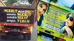 Maybe you would like to learn more about one of these? 7 Tulisan Di Belakang Truk Yang Bikin Ngakak Pengendara Di Jalan Bikin Ketawa Sampai Lemes Tribun Travel