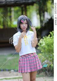 Asian school girl - Stock Photo [18250450] - PIXTA