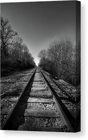 Tracks To Infinity Bw Canvas Print Canvas Art By Morey Gers In 2021 Train Tracks Photography Railroad Photography Train Tracks