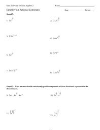 ©v d2r0r1 h2b kkuztka l 2021 » jun. Simplifying Rational Exponents Kuta Software
