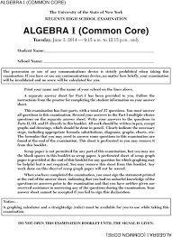 Most regents exams are three hours long. Algebra I Common Core Tuesday June 3 15 A M To 12 15 P M Only Pdf Free Download