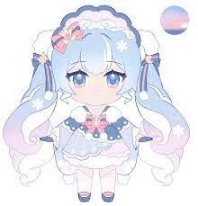 ❄️Isaky❄️Working on Lalin's Curse on X: 🌨️❄️SNOW MIKU 2023❄️#雪ミク2023  Inspired by the Dawn sky's colors. This snow miku colors the new day's sky.  🔽Full Reference🔽 t.coeEW32XxFH0 t.co2Vok81FIcI  X