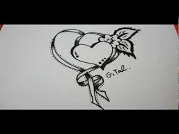 How To Draw Ribbon With A Fancy Heart And Flower Playlist How To Draw Ribbon Flower Drawing Graffiti Heart