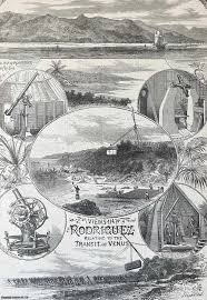 Views in Rodriguez relating to the Transit of Venus. A rare, original print from The Illustrated London News, carefully removed and preserved : an important artifact of journalism's golden age!, 1874. |
