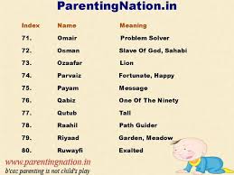 Muslim Baby Boy Names With Meaning