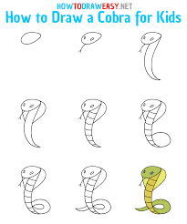 How To Draw A Cobra For Kids - How To Draw Easy