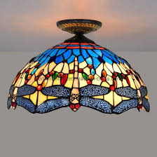 For example, adding copper oxides to molten glass will culminate in green and blue. China Mediterranean Living Room Dining Room Hallway Balcony Corridor Tiffany Stained Glass Ceiling Lights China Glass Ceiling Lamp Glass Ceiling Lamps