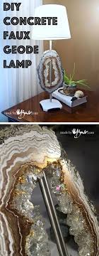 Diy Concrete Faux Geode Lamp Creation Et Savoir Faire Diy Et Fait Maison