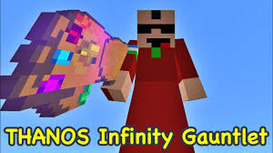 Put the space stone on the gauntlet with the power stone. Thanos Infinity Gauntlet In Minecraft Minecraft Mcpe Mcbe Addon Mod Youtube